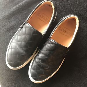 GREATS black leather quilted sneakers